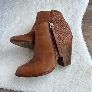 Genuine Leather Brown Coach Booties